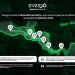 Ruta Eléctrica Norte. Evergo presente con cargadores para vehículos eléctricos desde la CdMx hasta Panamá
